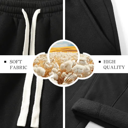 pants men sweatpants Men's Solid Thermal Lined Drawstring Oversize WaistPants,Casual Comfy Loose Fitting Trousers for Fall &Winter, Men's Bottoms for Daily Wear, Relaxed Fit, fleece sweatpants,school season