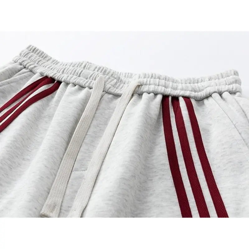 Men's Loose-Fit Color-Block Stripes Streetwear Shorts - Casual Straight Fit, Drawstring, Pockets, Breathable Fabric, Activewear, Men's Clothing, Party Mens Bottoms