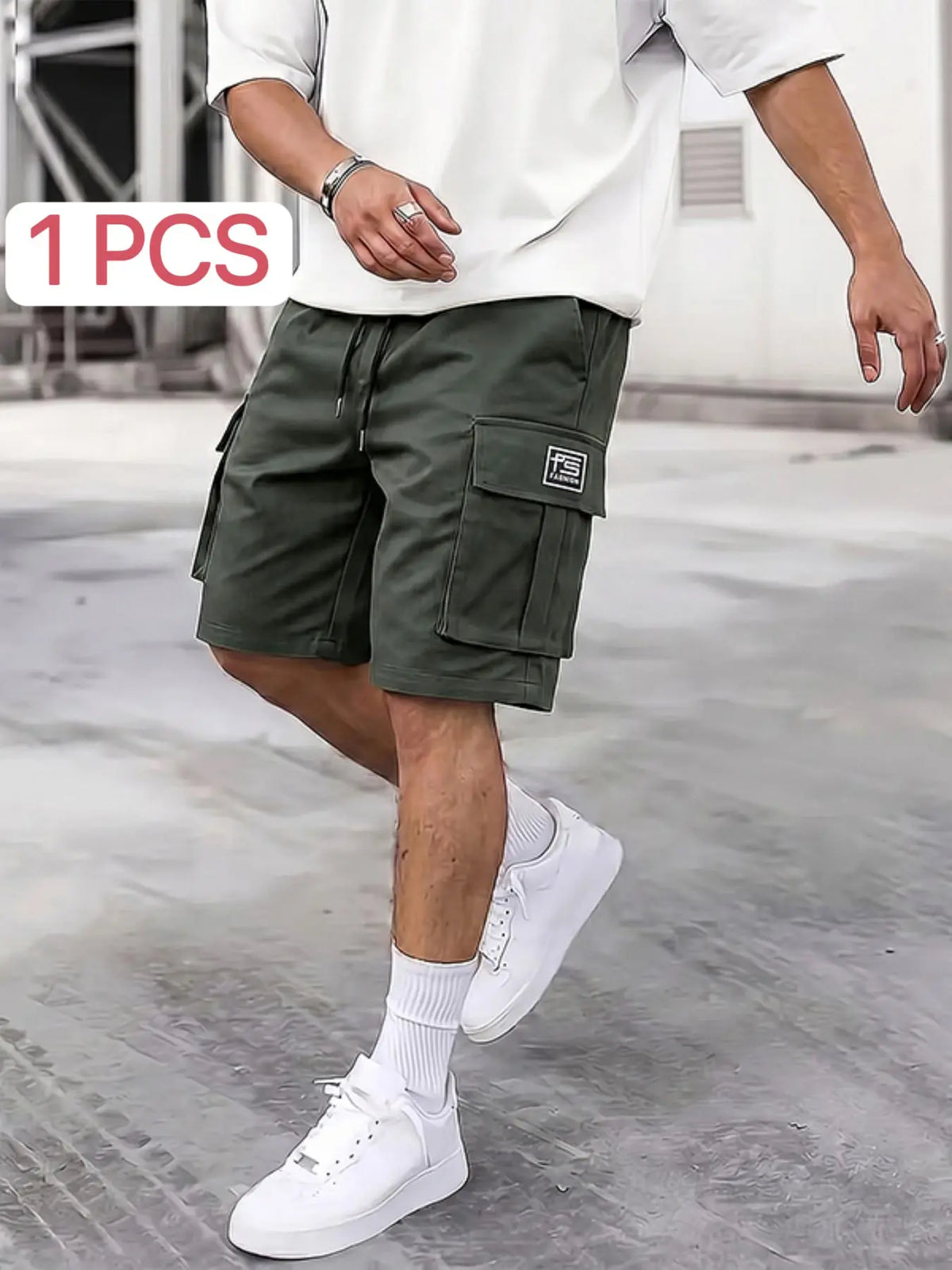 Men's 3-Pack Practical Loose Cargo Shorts with Pockets, Large Side Pockets, Drawstring Waist, Casual Athleisure Street Style, Sportswear, Geometric, Summer Outdoor Sports