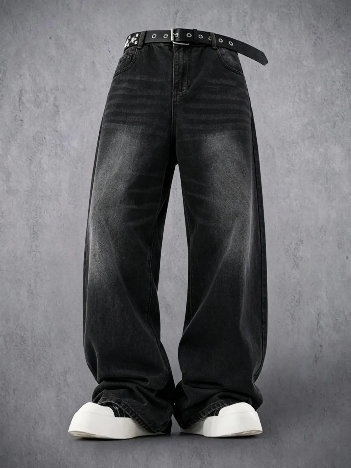 Men's New Fashion Casual Washed Jeans, Denim Woven Jeans, Four-Season Versatile Simple Style, Plain Surface Fitted Jeans, All Seasons Wear