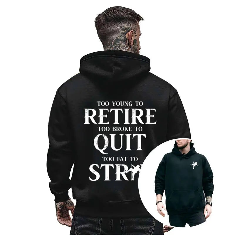 Too Broke To Quit Printed Tee for Men – Short Sleeve Funny Cotton T-Shirt