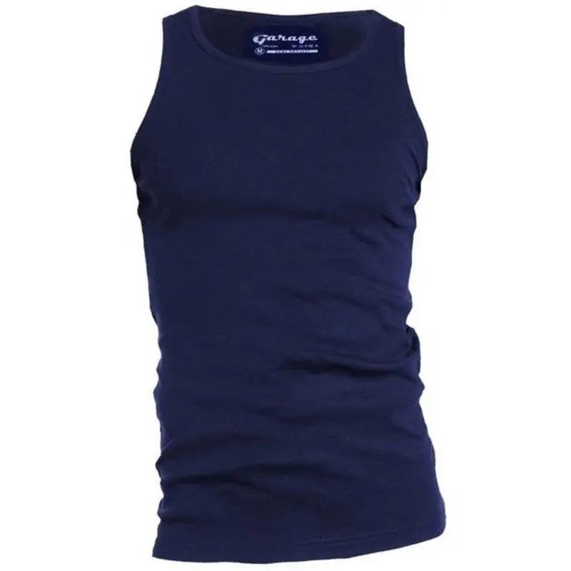 Garage Singlet 1-pack Semi Body Fit Ronde Hals Navy