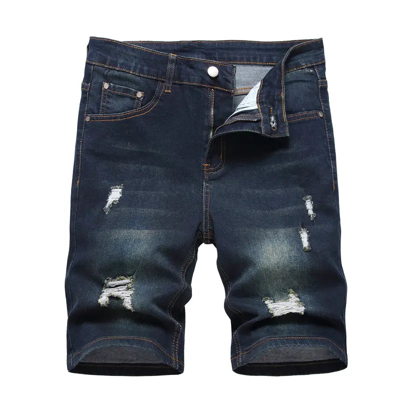 JUNBAOSS Men's Multi Pack Slim Fit Stretch Denim Shorts Ripped Skinny Jean Shorts for Men,Fashion Straight Comfort Flex Waist Short Jean