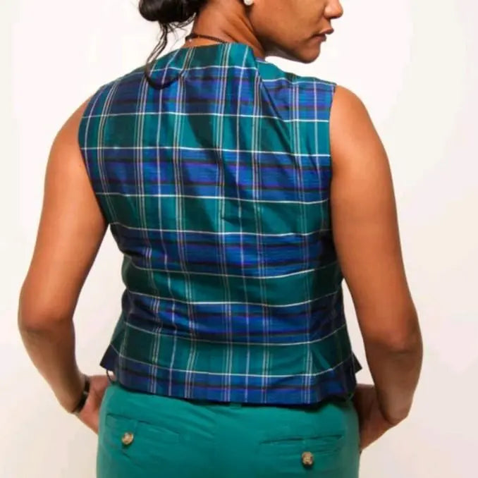 Button Down Vest  ( Multi Color ) Size  12
