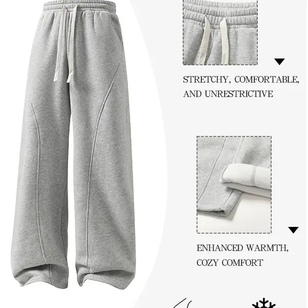 summervibes Men's Solid-Color Drawstring Pants with Curved Blade Design—relaxed fit suitable for all seasons. Street-style men's trousers perfect for everyday wear and layering. Menswear Beige daily wear pant