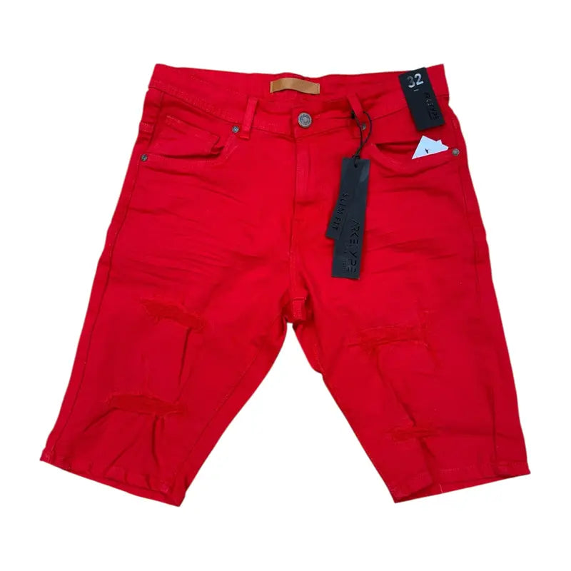 SC02 - Core Twill Ripped Slim-Fit Stretch Shorts