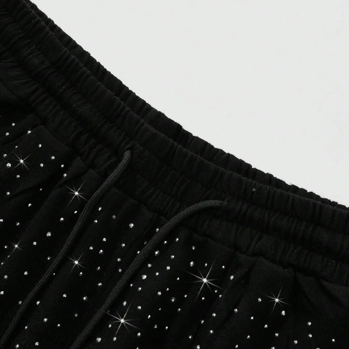 Men's All Over Print Rhinestone-Decorated Casual Graphic Shorts, Fitted Summer Style, Moderate Fabric Thickness, All-Season Wear