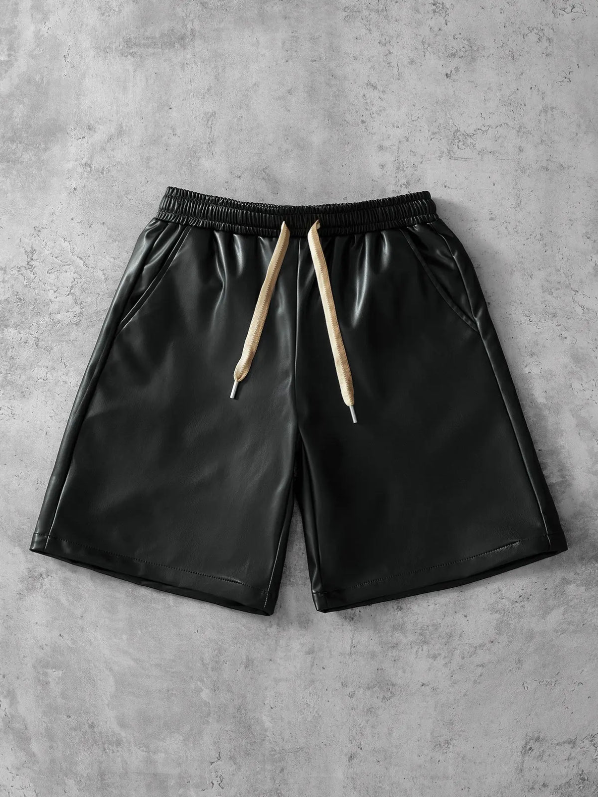 Men's Drawstring Waist Shorts, Solid Color, Casual Fitted Above Knee, Streetwear Fashion, Perfect Gift for Husband or Boyfriend