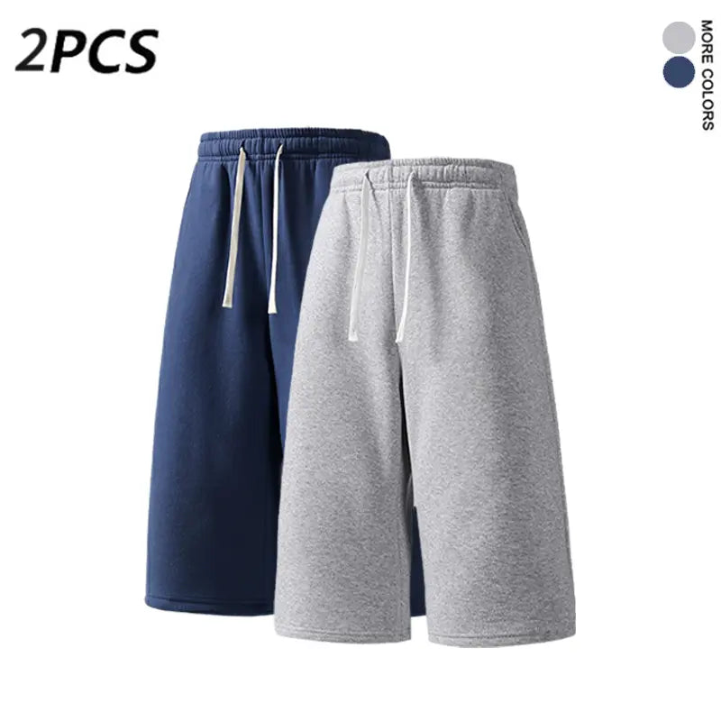 4PCS Men’s 7-Inch Casual Sweat Shorts + Free Socks, Loose Drawstring Workout Shorts, Multicolor,summervibes