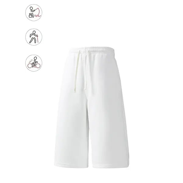 4-pack summer streetwear shorts—comfortable, loose 7/8 length for travel; loose casual athletic pants for everyday wear; classic men’s pants suitable for daily wear and summer vacations.