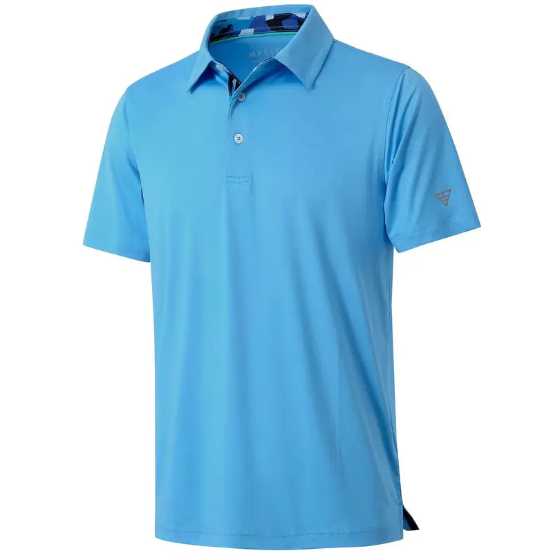 MAELREG Mens Polo Shirts Short Casual Dry Fit Performance Designed Collared Golf Polo Shirts for Men Plus Size Men's Tops