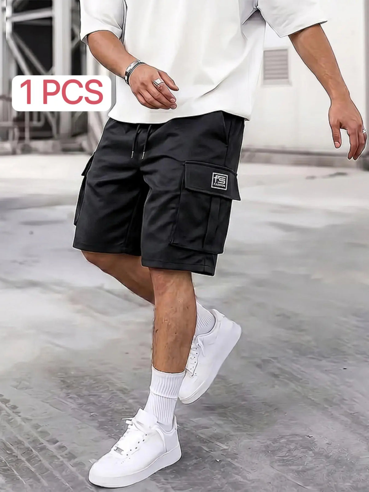 Men's 3-Pack Practical Loose Cargo Shorts with Pockets, Large Side Pockets, Drawstring Waist, Casual Athleisure Street Style, Sportswear, Geometric, Summer Outdoor Sports