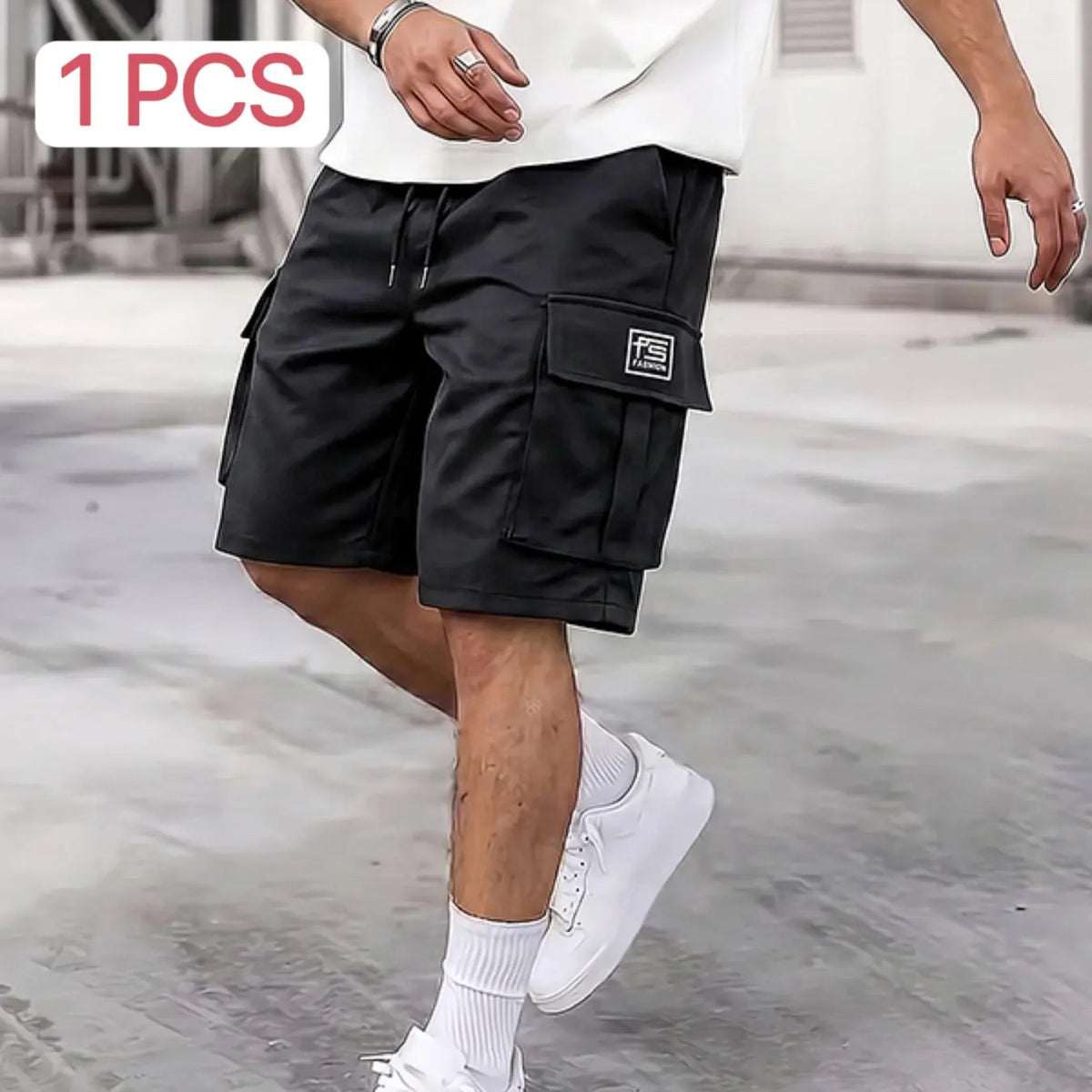 Men's 3-Pack Practical Loose Cargo Shorts with Pockets, Large Side Pockets, Drawstring Waist, Casual Athleisure Street Style, Sportswear, Geometric, Summer Outdoor Sports
