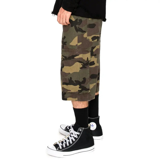Baggy Fit Cargo Camo Shorts