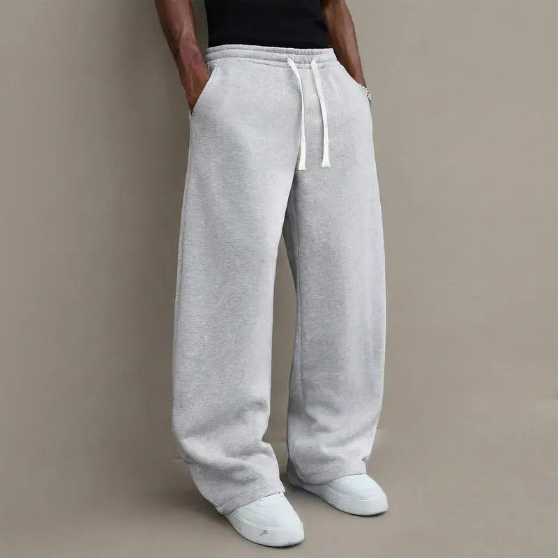 3pcs Men’s autumn/winter knit long pants, comfortable and warm (available in 3-pcs, 2-pcs, and single item).