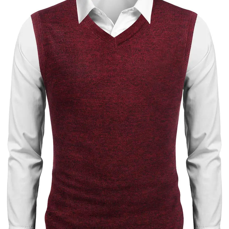 COOFANDY Men's Sleeveless Sweater Vest Lightweight V-Neck Cotton Vest Pullover