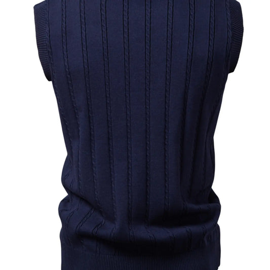 Men's V Neck Sleeveless Sweater Vest, Casual Comfy Vests, Sweaters Vest, Menswear, Casual Thick Knit Top for Fall & Winter, Regular Length Fitted Design, Perfect for Daily Wear