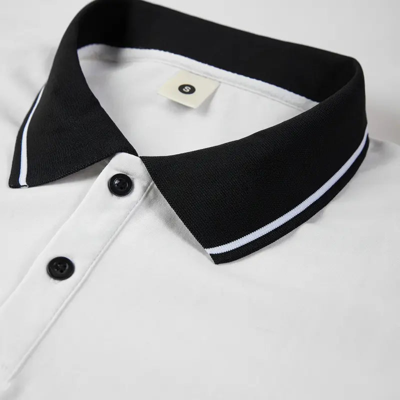 Stylish Men's Polo Shirt Set, Printed Cotton Menswear Top, Short Sleeve with Turn-Down Collar, Skin-Friendly Fabric,back to school,back to school shopping, Casual,clothes for back to school,first day of school outfits