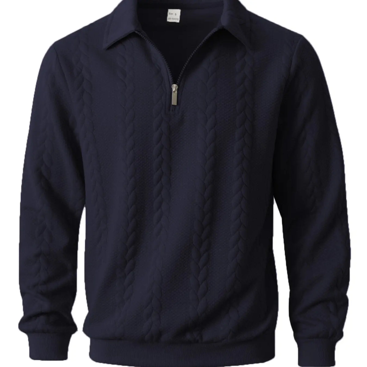 Men's Spring Outfits Knitted Polo Neck Long Sleeve Fitted Knitwear Sweatshirt for Daily Wear, Casual Basic Knitwear, Old Money Zipper Half Button Design, Casual Versatile Sweater Pullover, Essential for Man's Wardrobe