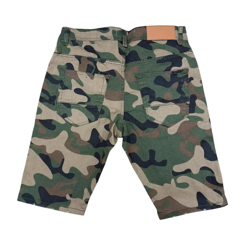 SC02 - Core Twill Ripped Slim-Fit Stretch Shorts