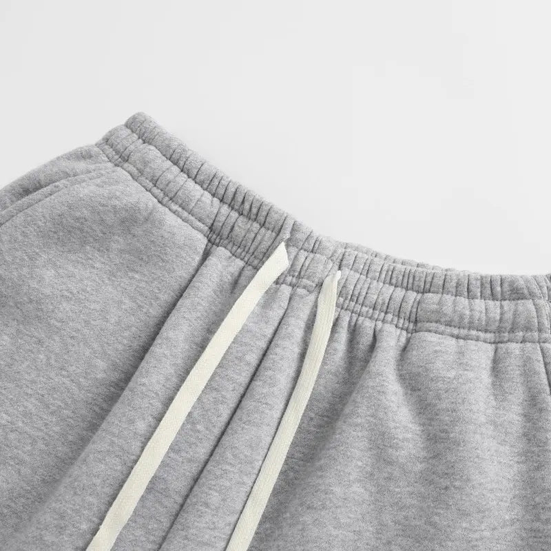 Men's Soft Elastic Cotton Knit Shorts - Retro Street Style, Loose Fit, Adjustable Drawstring Waistband, Casual Menswear for Lounging, Workouts