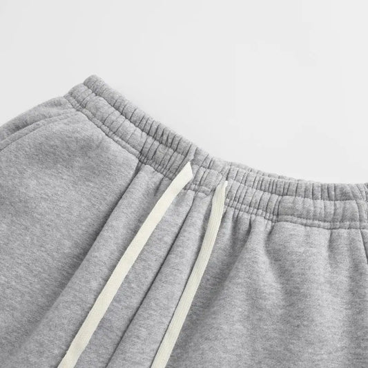 Men's Soft Elastic Cotton Knit Shorts - Retro Street Style, Loose Fit, Adjustable Drawstring Waistband, Casual Menswear for Lounging, Workouts
