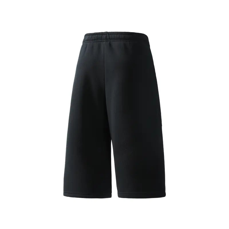 Men's Plain Fabric Casual Lounge Capri Pants (4-Pack) - Elastic Waist, Soft, Expandable, Above the Knee Everyday Cropped Bottoms in Coffee+Black+Light Gray+Rose Red, Light Gray+Black+Rose Red+Dark Gray, Rose Red+Navy Blue+Black+Light Gray