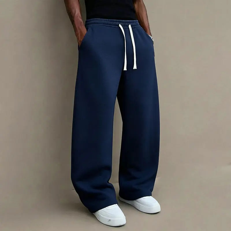 3pcs Men’s autumn/winter knit long pants, comfortable and warm (available in 3-pcs, 2-pcs, and single item).