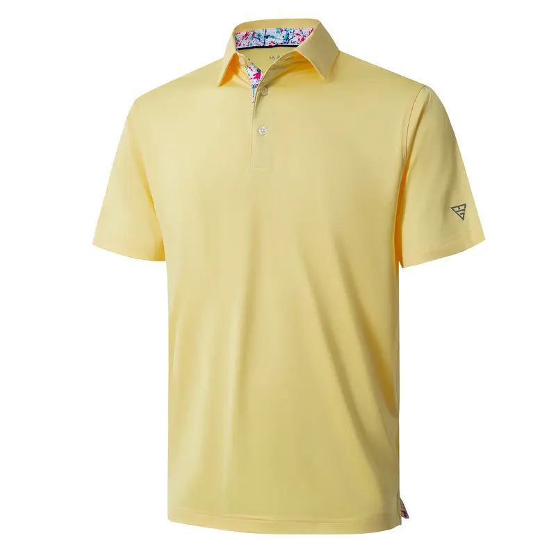 MAELREG Mens Polo Shirts Short Casual Dry Fit Performance Designed Collared Golf Polo Shirts for Men Plus Size Men's Tops