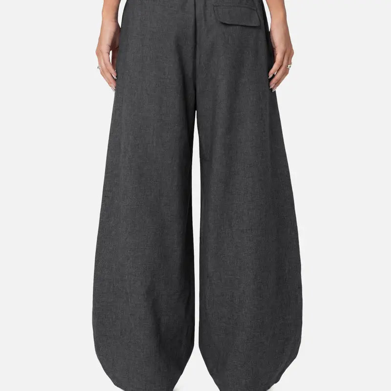 Aelfric Eden Pleated Wide Leg Work Pants High Waist Button Front Tailored Trousers Relaxed Fit Office Outfits Business Casual Pants for Women