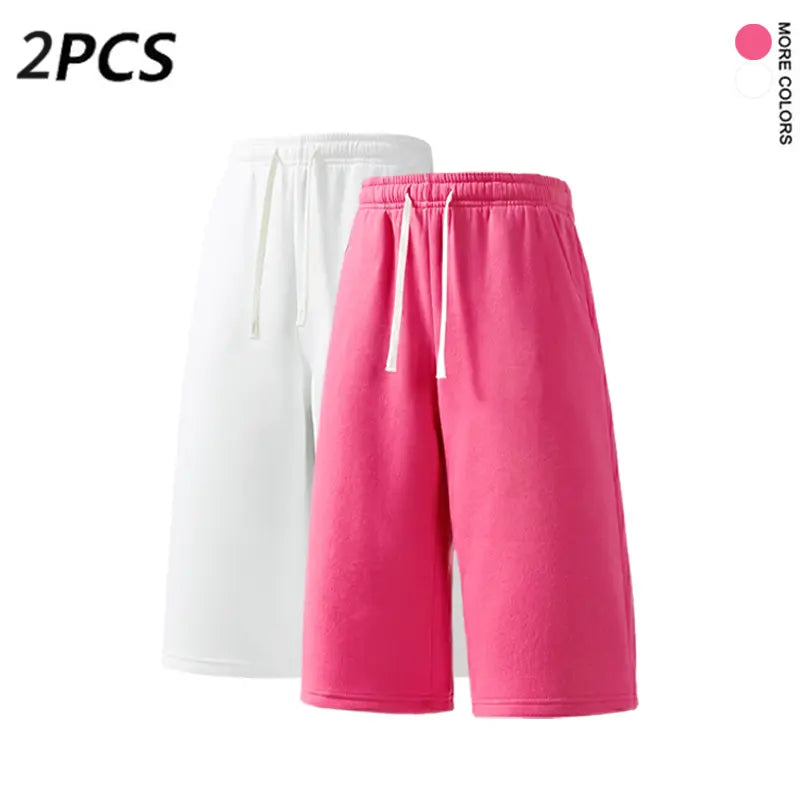 4PCS Men’s 7-Inch Casual Sweat Shorts + Free Socks, Loose Drawstring Workout Shorts, Multicolor,summervibes