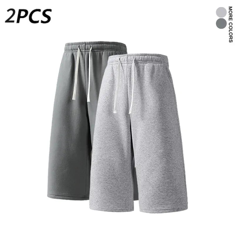 4PCS Men’s 7-Inch Casual Sweat Shorts + Free Socks, Loose Drawstring Workout Shorts, Multicolor,summervibes