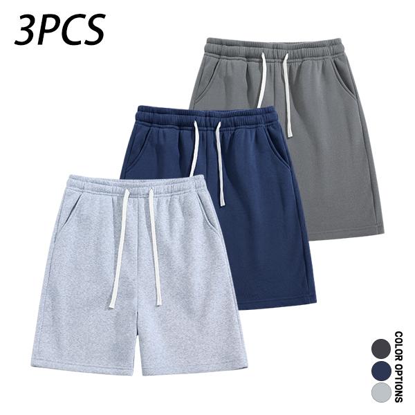 Pack of 4 men’s casual shorts featuring a drawstring waist; skin-friendly, breathable, and versatile. Summer loose fit for everyday wear, leisure, sports, and fitness.summervibes
