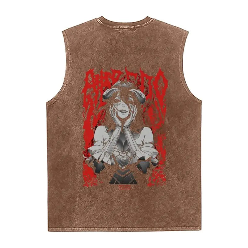 Vintage Washed Tank 90s Graphic Sleeveless Tank Tops Men Vest Streetwear Outfits Men Vacation Outfits Sleeveless Shirt