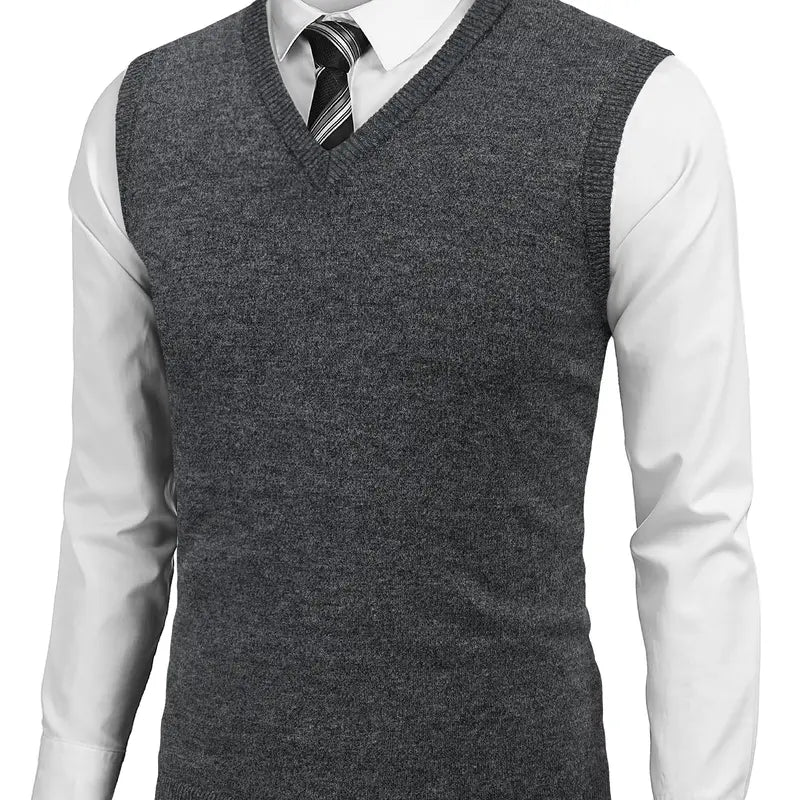 COOFANDY Men's Sleeveless Sweater Vest Lightweight V-Neck Cotton Vest Pullover