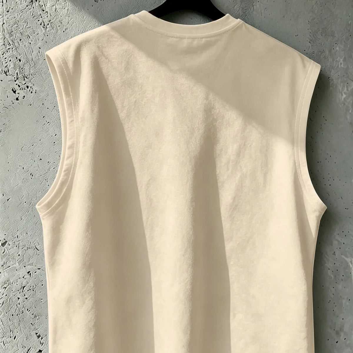 Men's Blindfolded Angel Rivet Sleeveless Vest, Vintage Classic Letter Print Cape, American High Street Fashion, Loose-Fitting Oversized Street Style Streetwear Top
