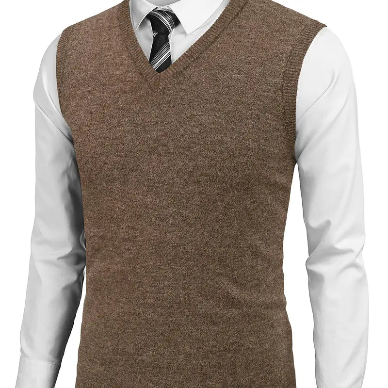 COOFANDY Men's Sleeveless Sweater Vest Lightweight V-Neck Cotton Vest Pullover