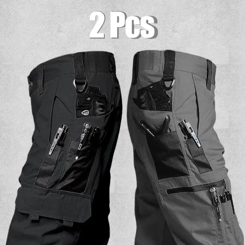 Men's Cargo Pants - Menswear, Regular Fit, Durable Waterproof Utility-Military Style, Multi-Zippered Pocket, Belt-Free, Camo Print Option for Outdoor Training/Work Autumn Wear with Cargo Pants Vibes