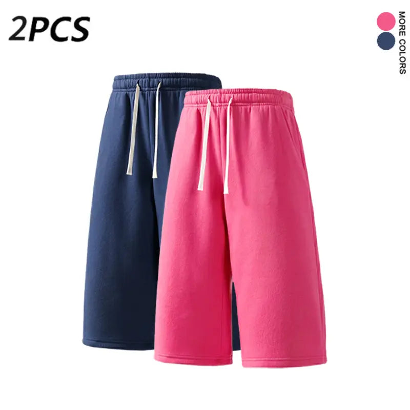 4PCS Men’s 7-Inch Casual Sweat Shorts + Free Socks, Loose Drawstring Workout Shorts, Multicolor,summervibes