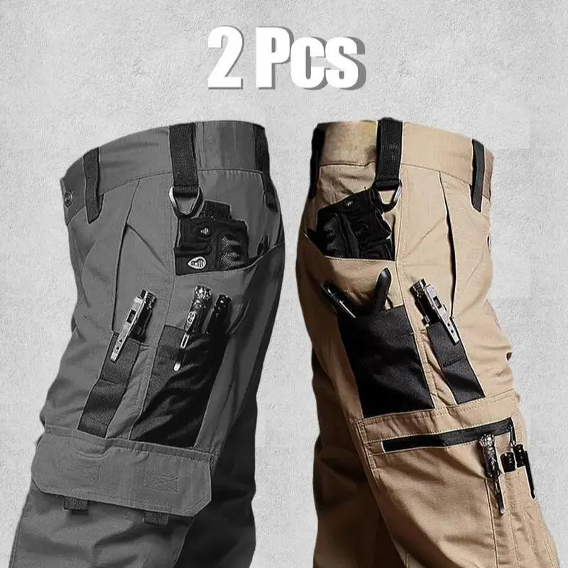 Men's Cargo Pants - Menswear, Regular Fit, Durable Waterproof Utility-Military Style, Multi-Zippered Pocket, Belt-Free, Camo Print Option for Outdoor Training/Work Autumn Wear with Cargo Pants Vibes