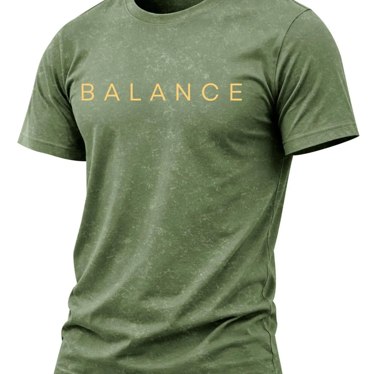 Men's "BALANCE" Brain & Heart Print Washed T-Shirt, Casual Streetwear Short Sleeve Tee, Minimalist Graphic Top, Menswear Graphic T Shirts #BalanceTee #BrainHeartPrint #WashedStreetwear #MinimalistTShirt #TikTokMadeMeBuyIt