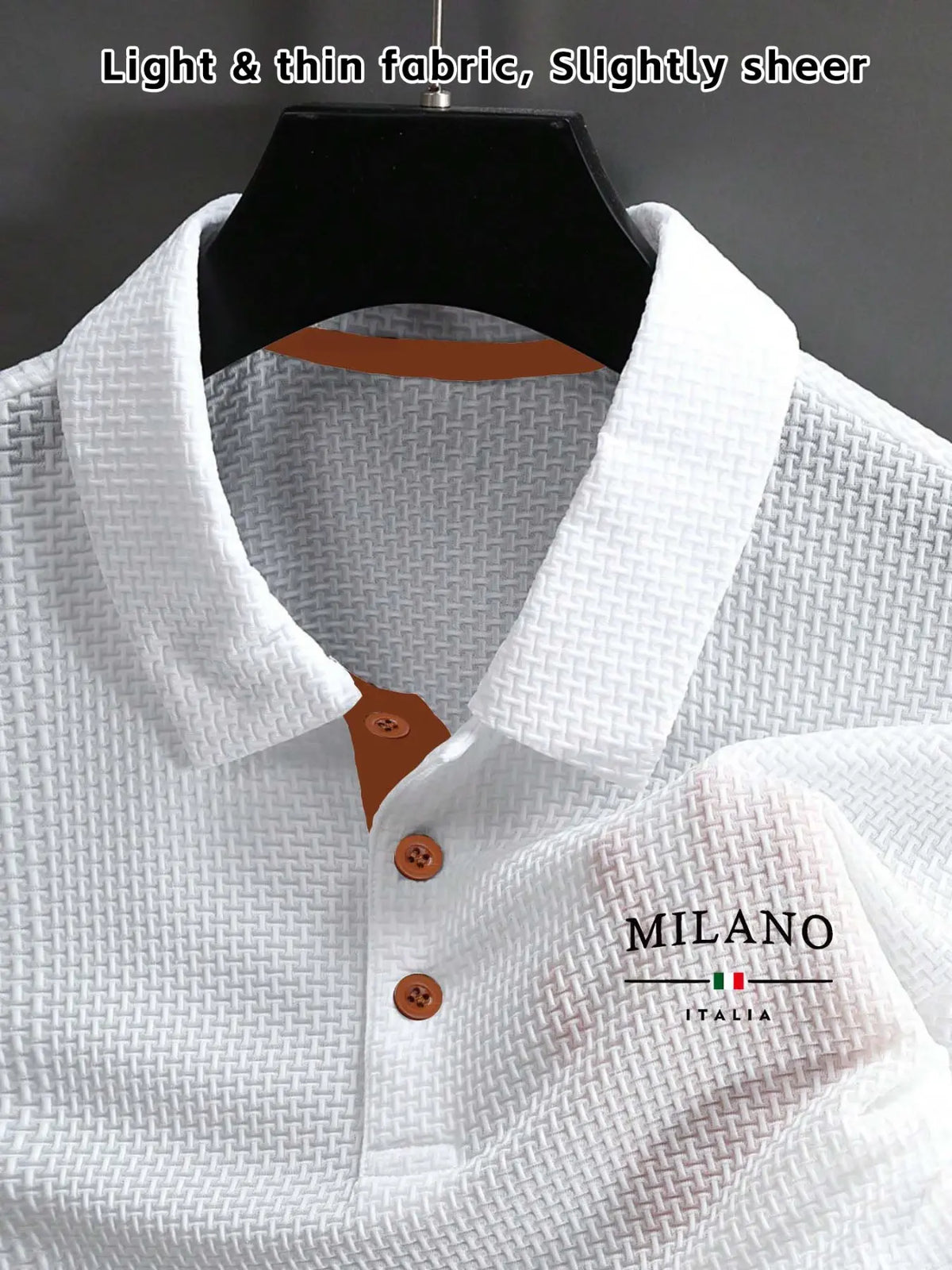 Y314milano Men's Summer Polo Shirt, Casual Polo Shirts, Knitted Shirt, Quick-Dry Breathable Geometric Pattern, Slim-Fitting Casual Sporty Top, Essential Men's Clothing