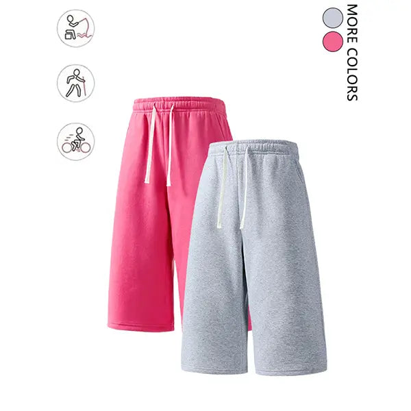 4-pack summer streetwear shorts—comfortable, loose 7/8 length for travel; loose casual athletic pants for everyday wear; classic men’s pants suitable for daily wear and summer vacations.