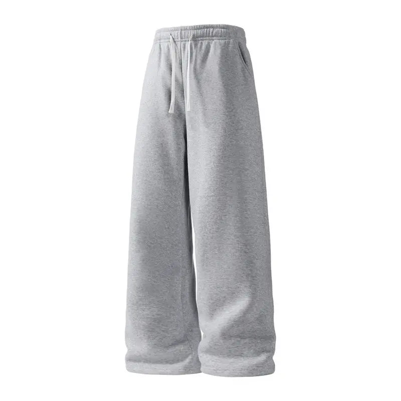 SPEEALER Men’s 2-Pack Warm Fleece Wide-Leg Pants - Personalized Stylish Menswear, Loose Sports Pants, Winter Casual Streetwear Essential Bottoms