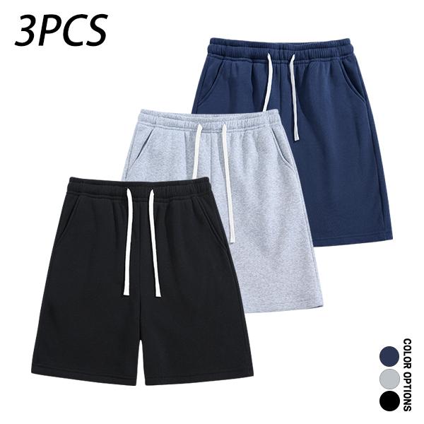 Pack of 4 men’s casual shorts featuring a drawstring waist; skin-friendly, breathable, and versatile. Summer loose fit for everyday wear, leisure, sports, and fitness.summervibes