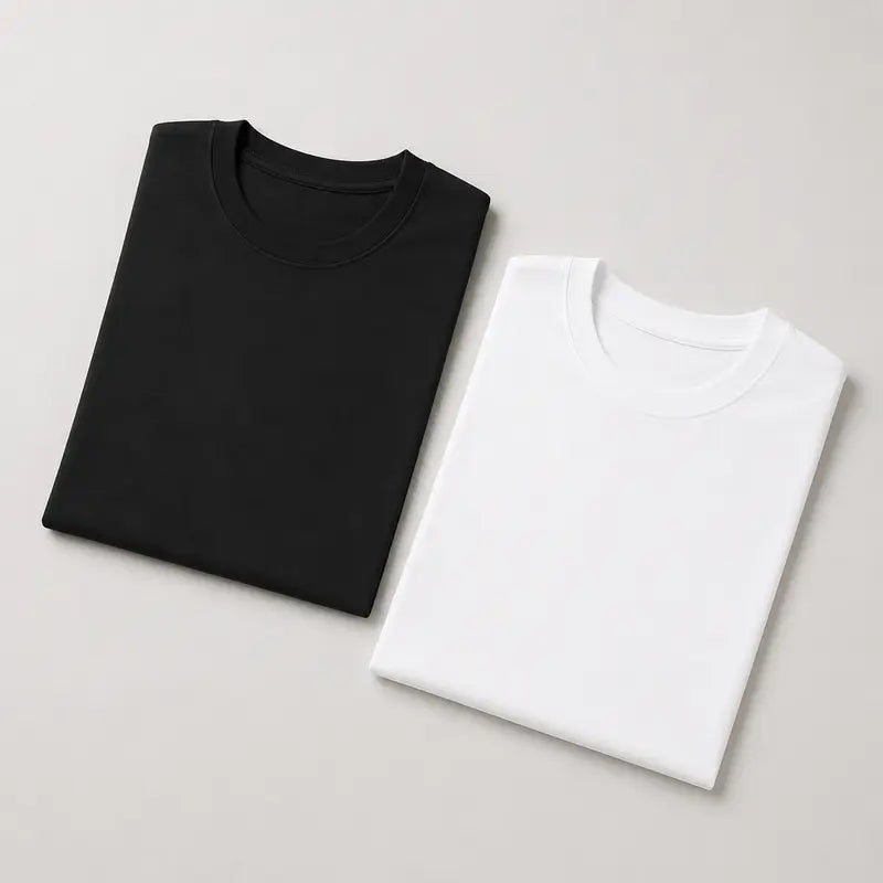 Men's Basic Cotton T-Shirts 10-Pack ($34.99) - Unisex Loose Soft Shortsleeve Crew Neck Tops, Aesthetic Minimal Streetwear, Summer Layering Essentials (2 Black, 2 White & 6 Mixed Colors)