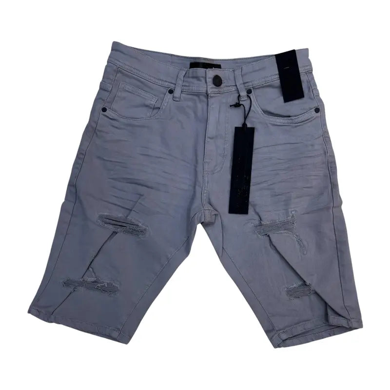 SC02 - Core Twill Ripped Slim-Fit Stretch Shorts