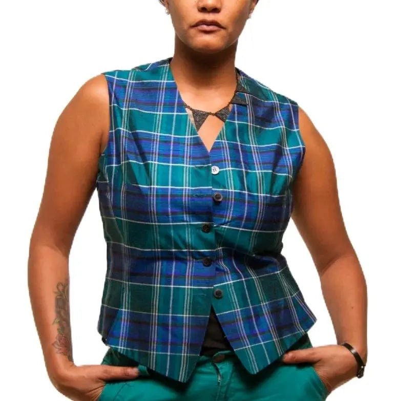 Button Down Vest  ( Multi Color ) Size  12
