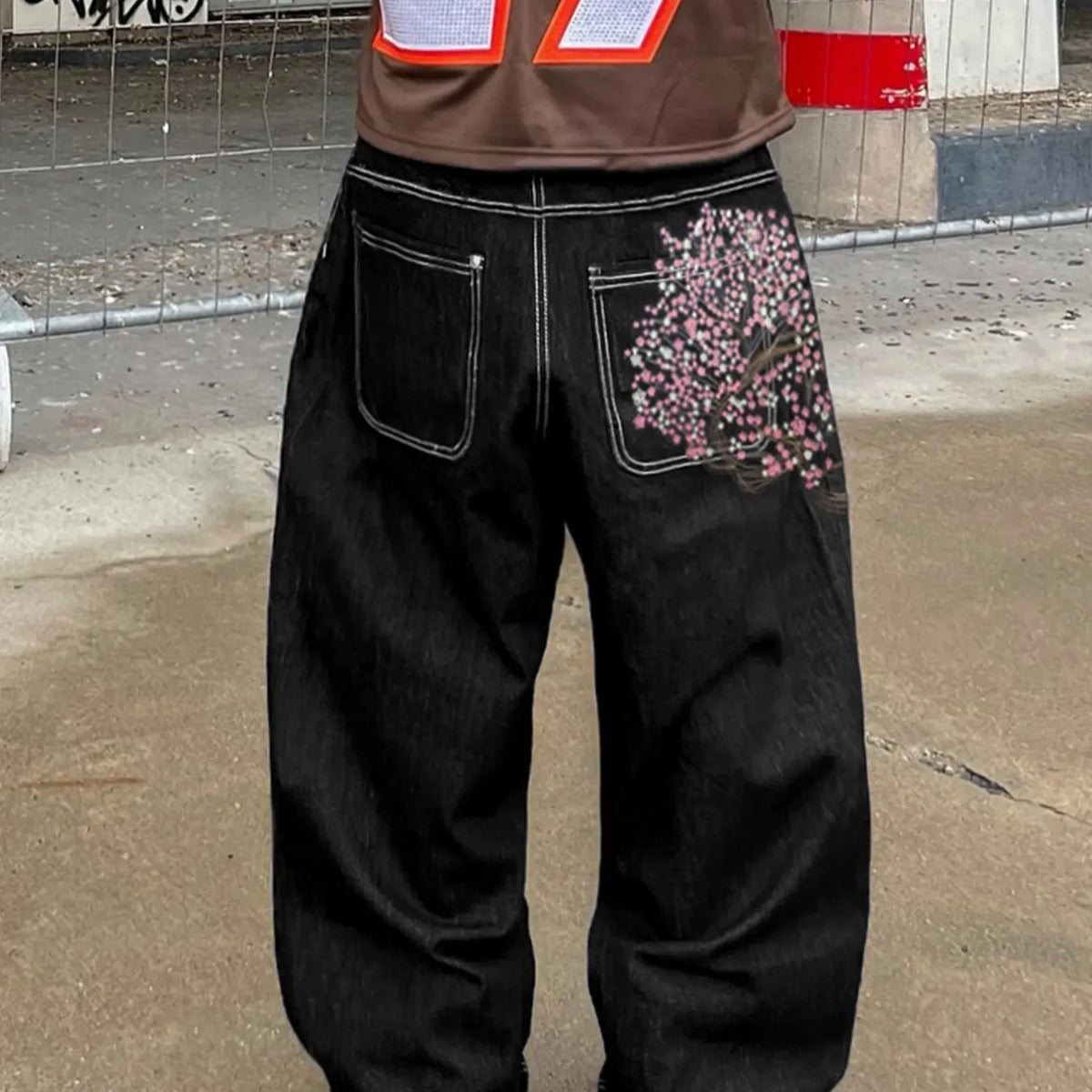 Men's New Washed Loose Denim Jeans, Baggy Wide Leg, Fashionable Embroidered Casual Style, Versatile All-Season Wear, Comfortable & Stylish Design