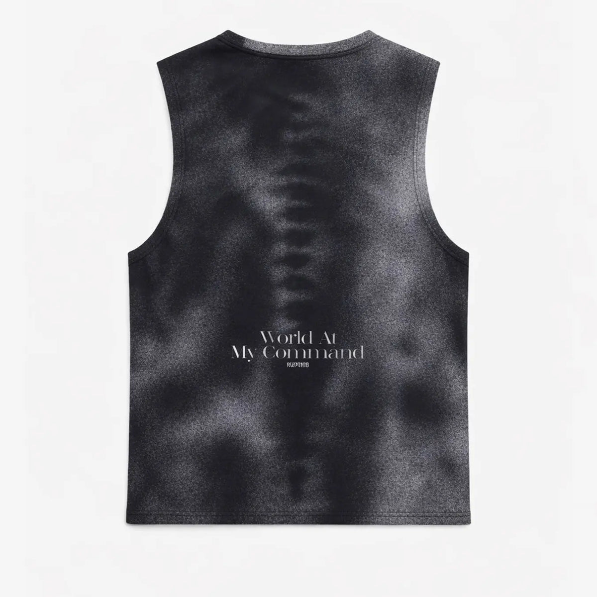 Men's Fashion Streetwear Digital Print Full-Body Graphic Vest, Wide Shoulder Design, Casual Loose-Fitting Top, No Collar, No Button, No Zipper